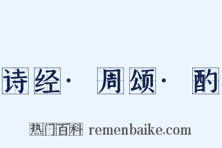 诗经·周颂·酌是什么意思的图片